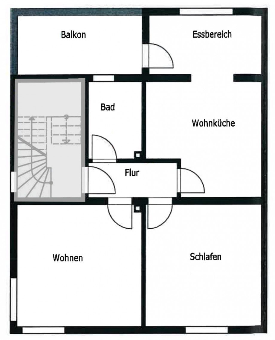 Grundriss Obergeschoss Zweifamilienhaus Wagh�usel