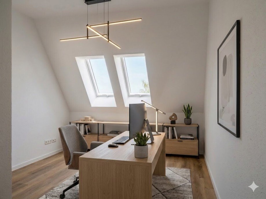 Arbeitszimmer (m�gliche Einrichtung KI) Etagenwohnung Wagh�usel