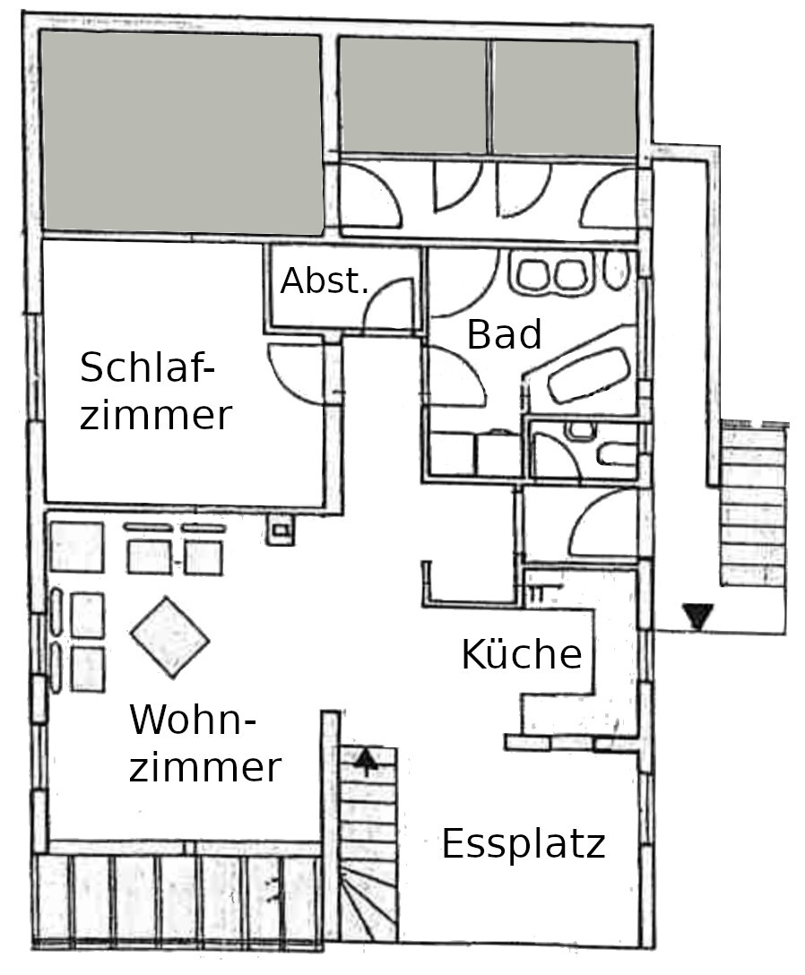 Grundriss Maisonettewohnung K�mpfelbach