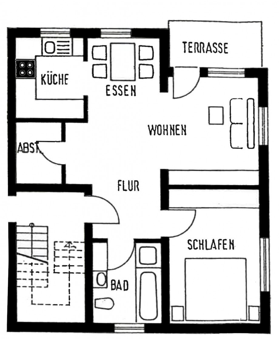 Grundriss Souterrainwohnung Forst