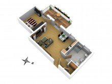 3D Plan Altersgerechter Neubau mitten in Bruchsal!
Zweizimmerwohnung mit West-Balkon