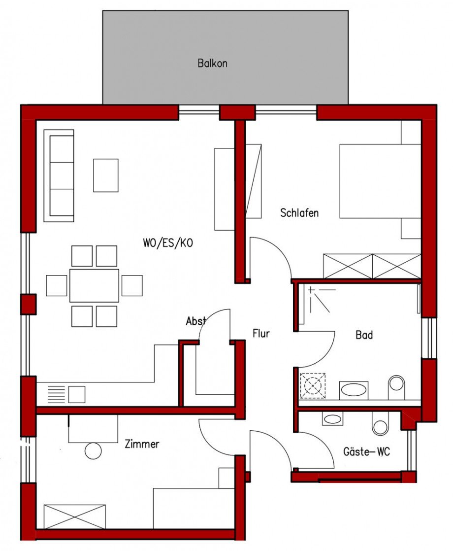 Grundriss Etagenwohnung Bruchsal