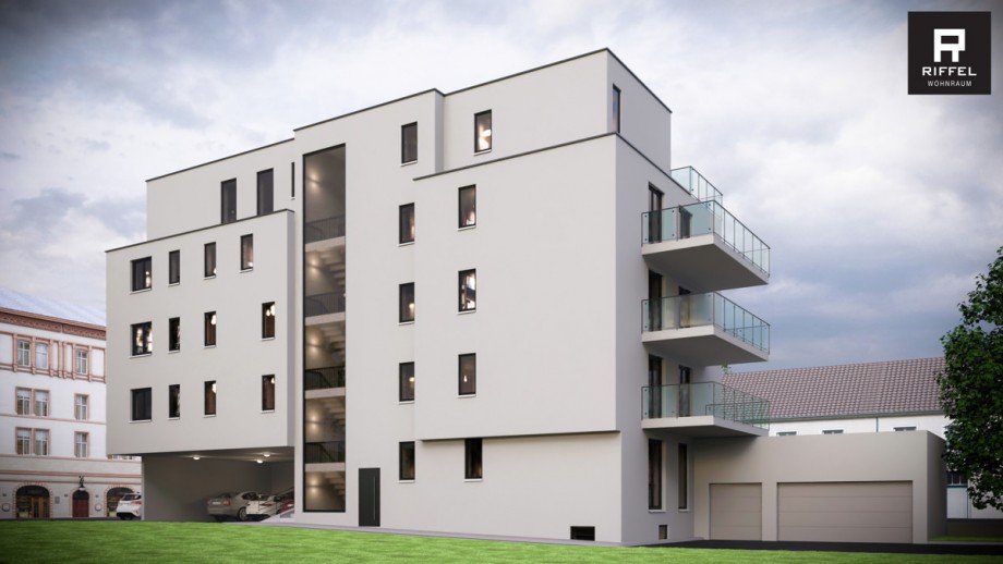 Ansicht Nord Ost Etagenwohnung Bruchsal