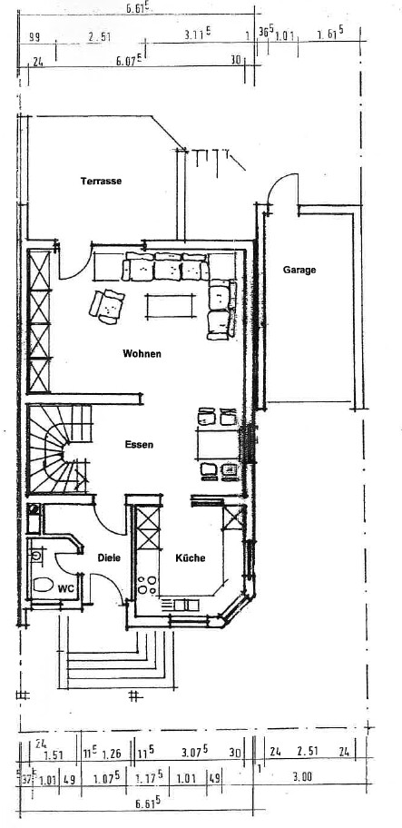 Grundriss EG Doppelhaush�lfte Forst
