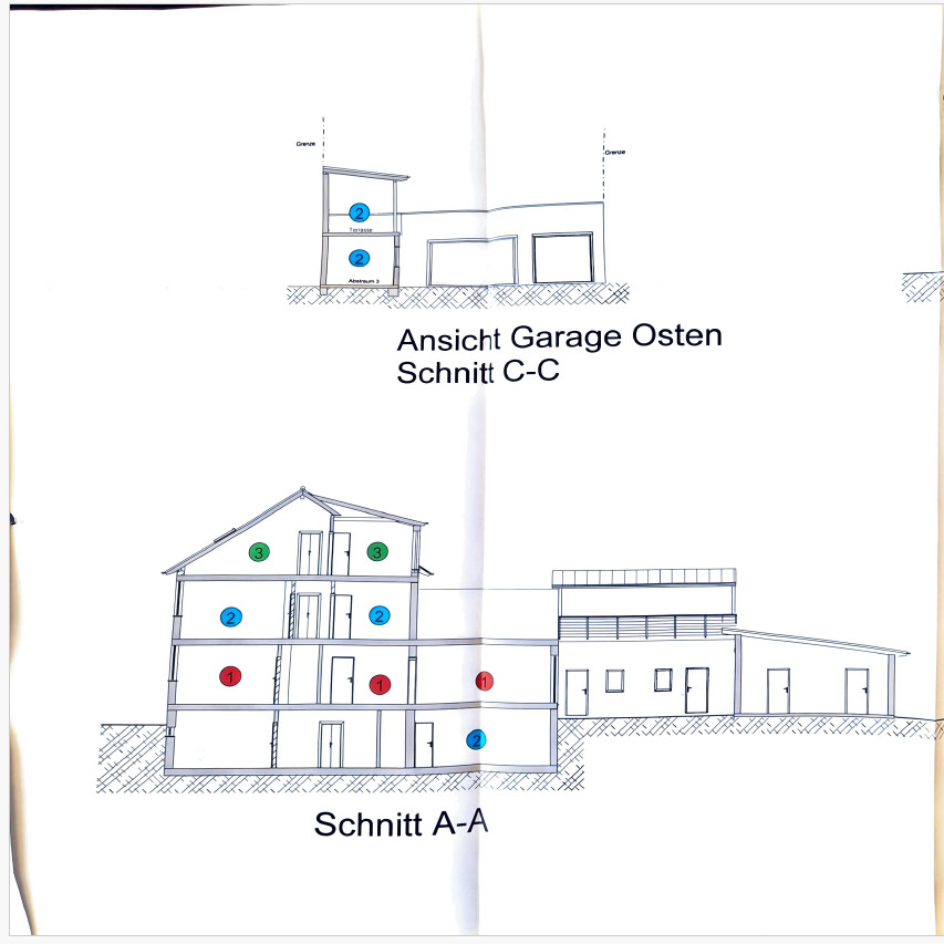 Schnitt Mehrfamilienhaus Ubstadt-Weiher