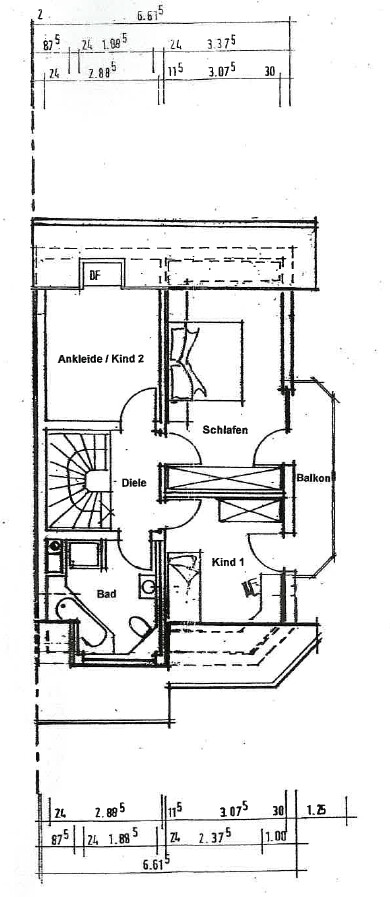 Grundriss DG Doppelhaush�lfte Forst