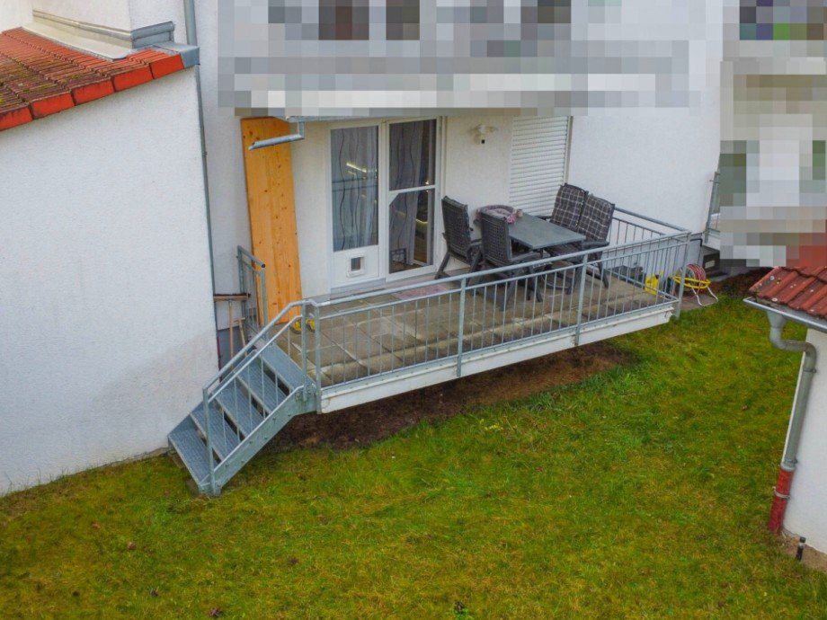 Luftbild_Balkon Erdgeschosswohnung Forst