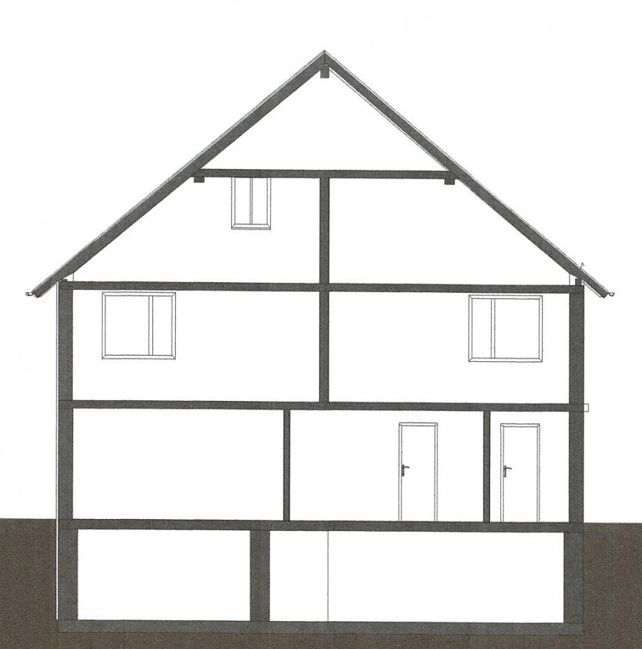 Schnitt Erdgeschosswohnung Gernsbach