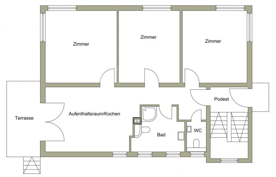 Grundriss Erdgeschoss Mehrfamilienhaus Kraichtal