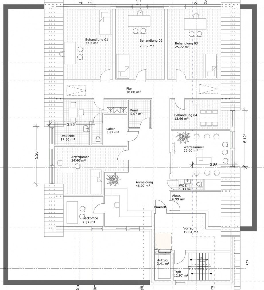Grundriss 2.Dachgeschoss Praxis Bad Sch�nborn