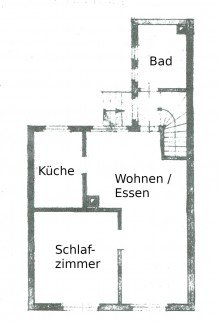 Grundriss Erdgeschoss Mehrgenerationenhaus mit separatem Nebengeb�ude, Balkon und idyllischem Garten