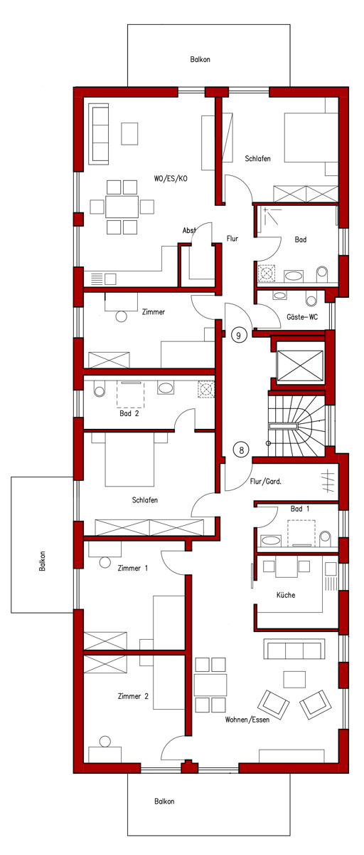 Etagenplan Etagenwohnung Bruchsal